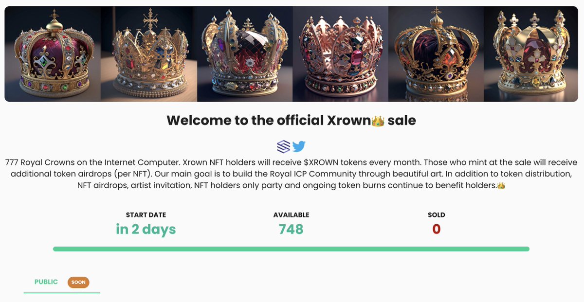 xrown_icp's tweet photo. Entrepot sale page is ready👑
https://t.co/pBCt0YXFze

You can connect your wallet here and check your WL.😊
#Xrown $XROWN #NFT #ICP $ICP #ICPeople https://t.co/qhMQY9DCva