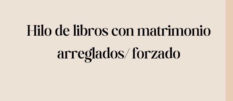 HoneymoonSwifti's tweet image. Abro hilo de libros con matrimonio arreglado/obligado