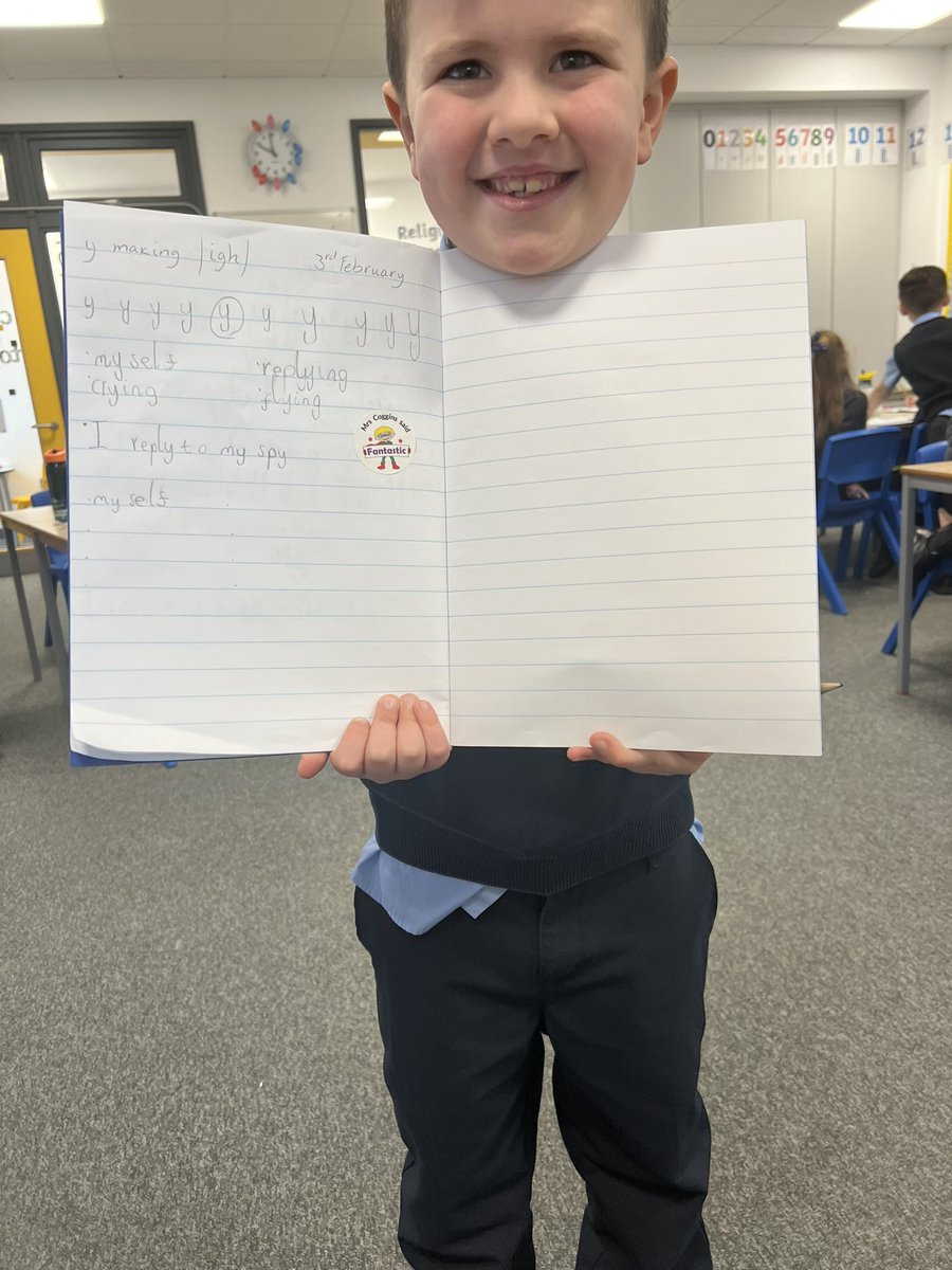 This boy should be super proud of himself for his beautiful handwriting!!! ⭐️⭐️⭐️