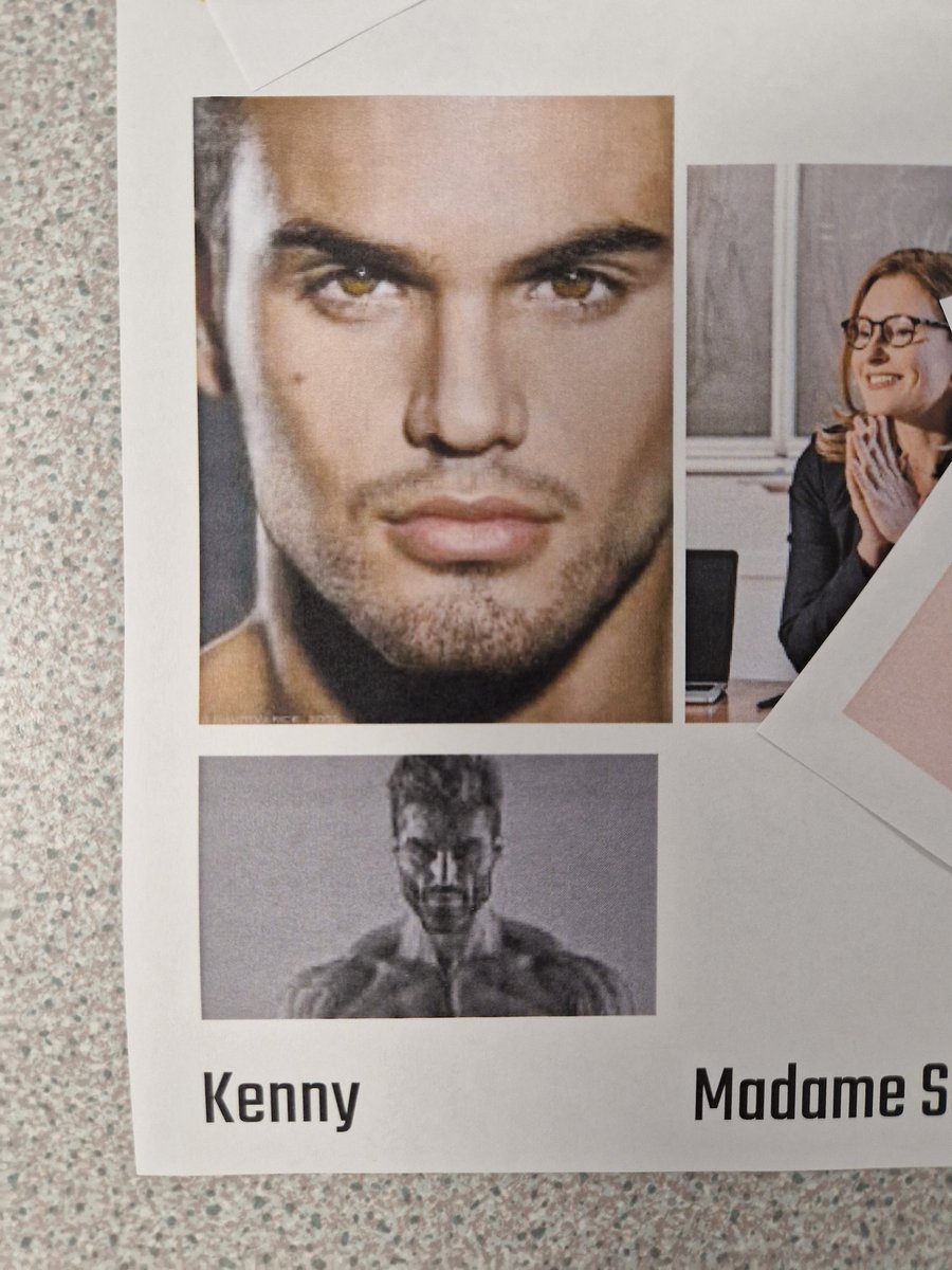 🇫🇷🌟Some absolutely amazing work by pupils in Y7 today. Fave things - Elijah's hidden talent using Paint (a career in graphic design awaits), Ollie's 'objectif' being "to learn" &amp; Kenny's secret life as a body builder. Bravo mes élèves, you made my day👏 #francophone #chantrymfl