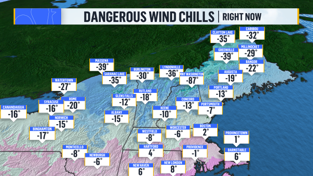 BillKarins's tweet photo. -30 to -40 #WindChill values already from Northern New York to Maine. Once the sun sets it will get worse https://t.co/ZIHxxUeNI3