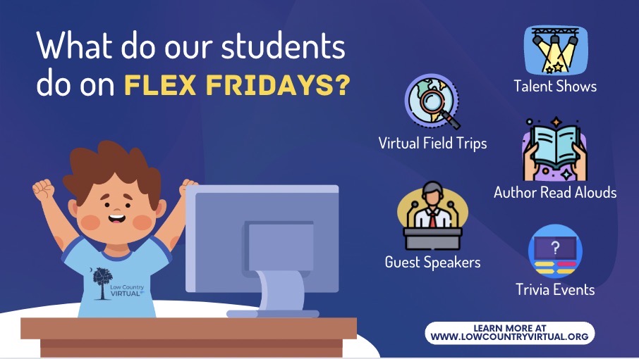 🎉🎉🎉HAPPY FRIDAY‼️ Low Country Virtual #students ❤️ #flexfriday #onlinelearning #studentcentered #everyonecancreate #lovingLCV #LCVLeads #homeschool