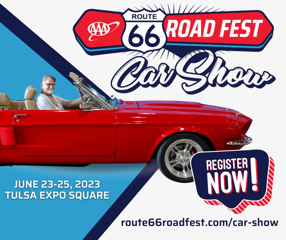 Slow your scroll, car enthusiasts 🚙  Registration for Route 66 Road Fest's Classic Car Show is OPEN! Click here to register: route66roadfest.com/car-show/

#route66roadfest #rt66journeyto100 #classiccarshow #classiccars #classiccarsdaily #classiccarshow  #route66