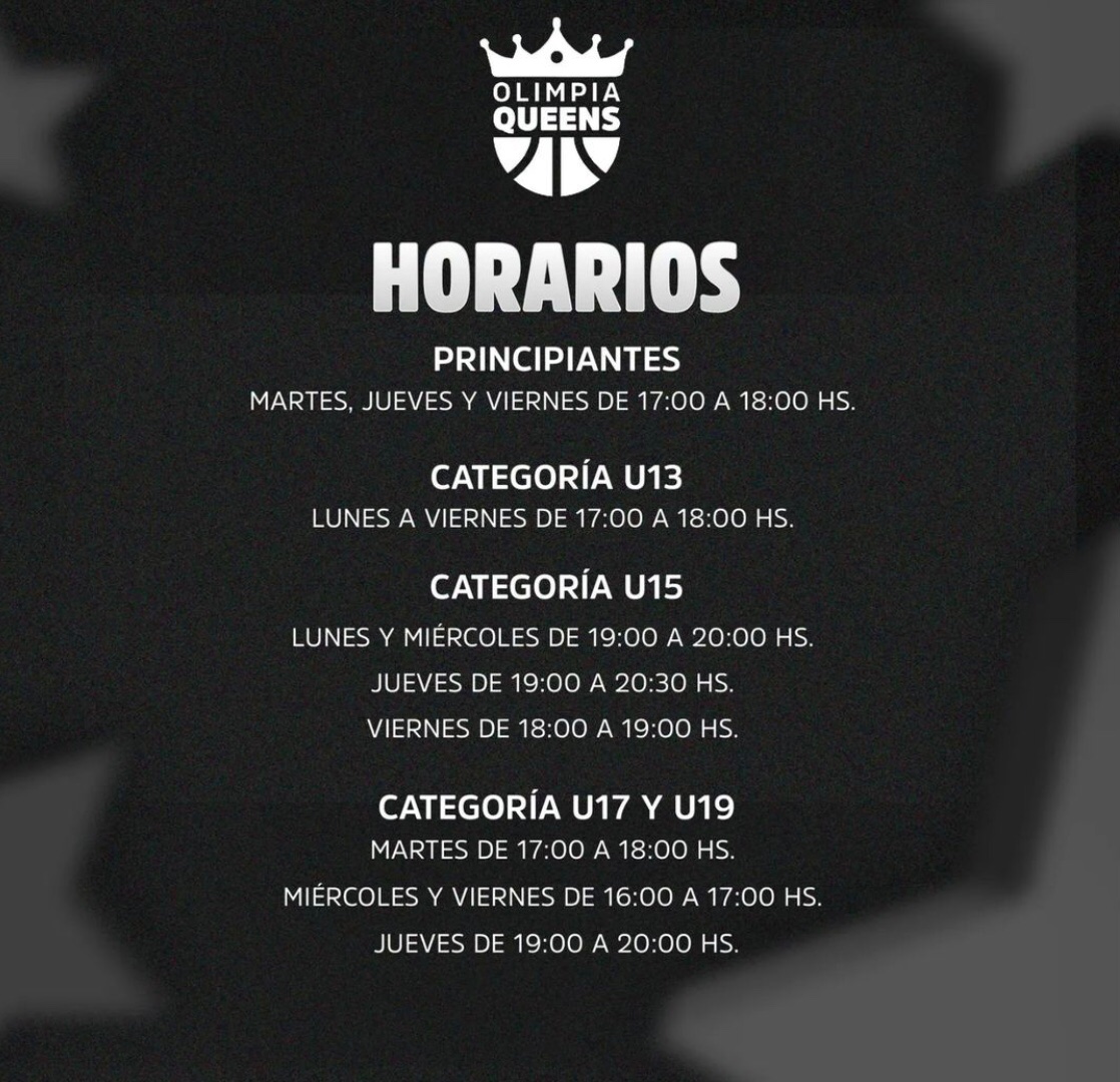 🇵🇾🏀 LAS QUEENS 👑 

⚪️⚫️ Oficialmente arrancan este lunes 6 de febrero los entrenamientos de las inferiores femenina del Club Olimpia. 

Más información:

📱 0981. 866.222

#ELLASTAMBIENJUEGAN

#Básquet #ElLugarQueSeMerece #1080AM