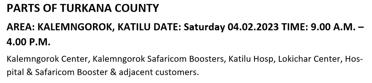 KenyaPower_Care's tweet photo. Hello, these areas will be affected by scheduled power interruptions tomorrow: ^DO https://t.co/Gw9ty2EzyG