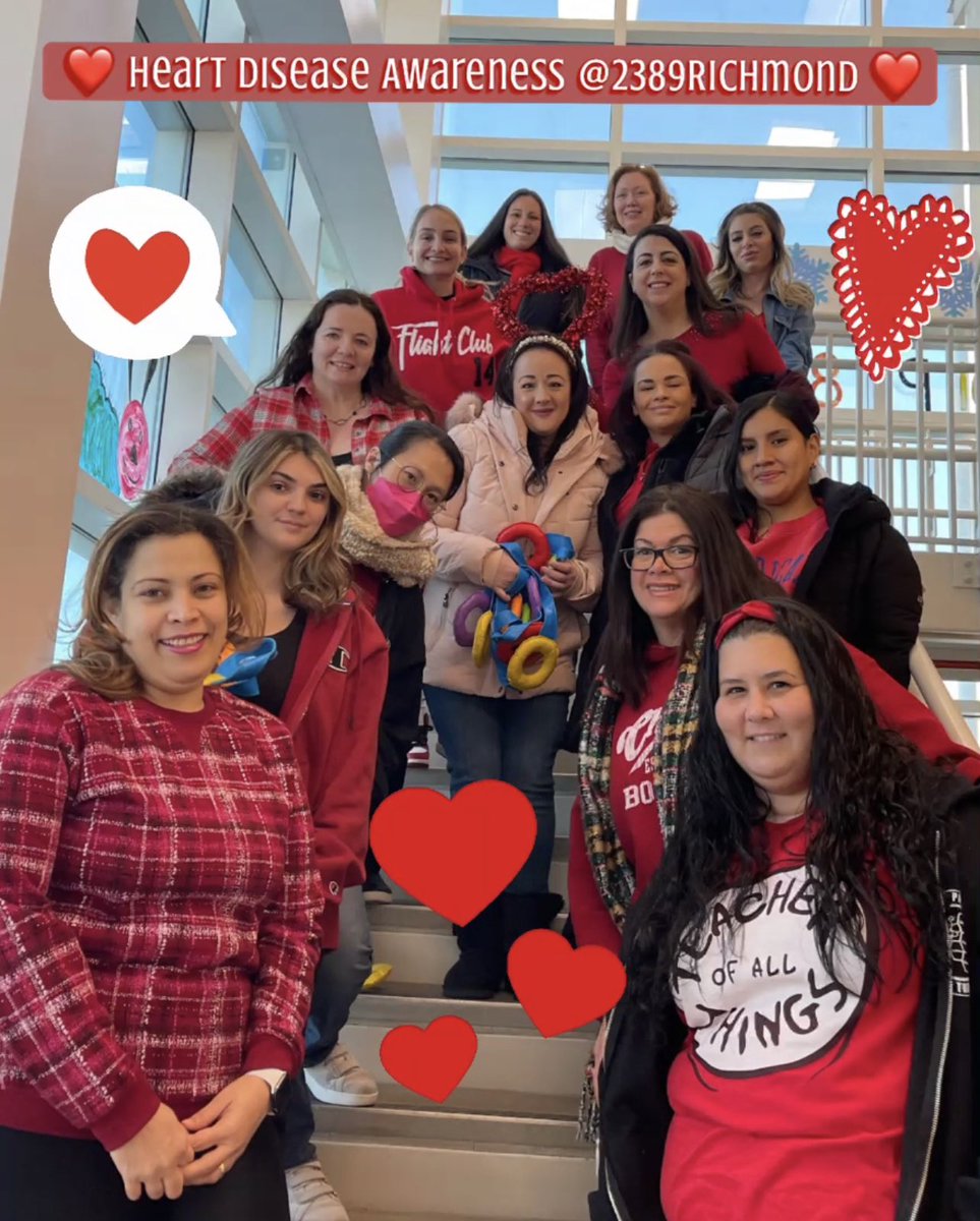 D31BeeHiveSI's tweet photo. Our staff #WearsRED to support heart disease awareness #LoveYourHeart ❤️ #AmericanHeartAssociation @DrJoyAbrams @AP_JelaniMiller @DrMarionWilson @CSD31SI @NYCSchools https://t.co/58dnb07zdm