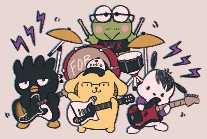 「bass guitar drum set」 illustration images(Latest)