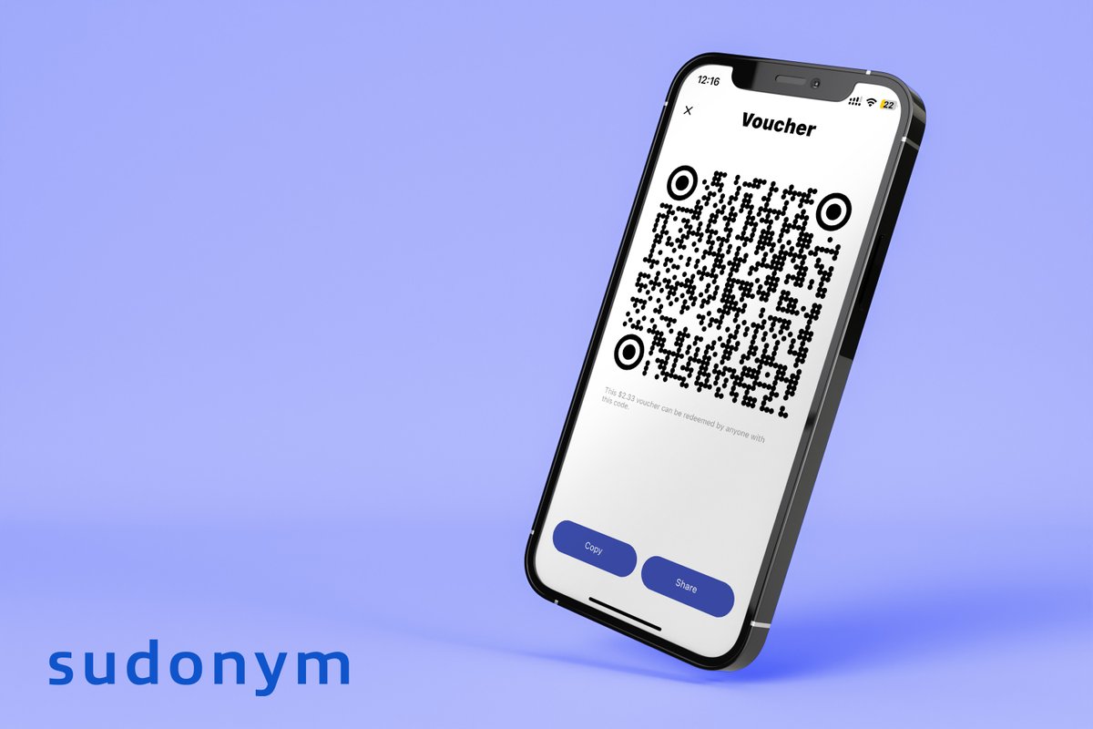 sudonym_app's tweet image. Scan this voucher to receive some sats! 

Download beta app- 
testflight.apple.com/join/0iNabINA