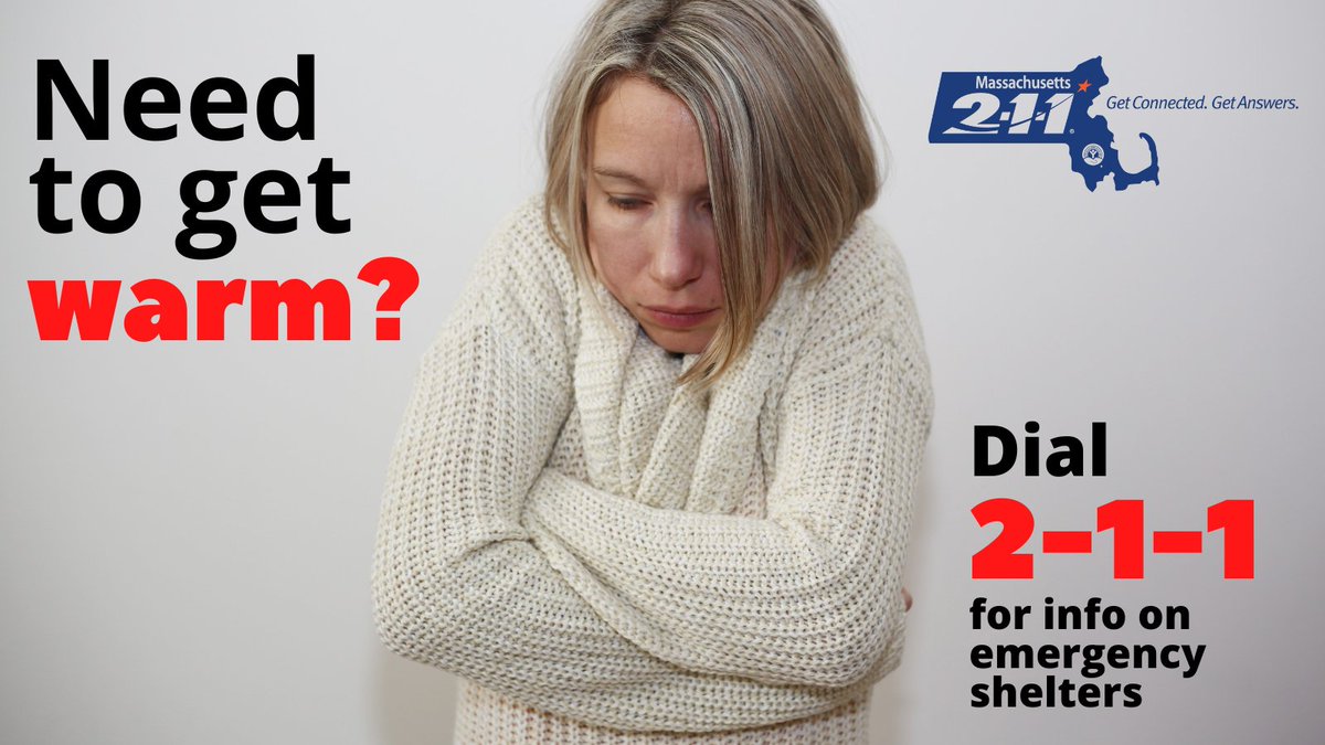 Dial 211 for help escaping the extreme cold. You can also contact your local police department (the non-emergency line) or library to find the closest shelter. ➡ In an emergency, always dial 911.