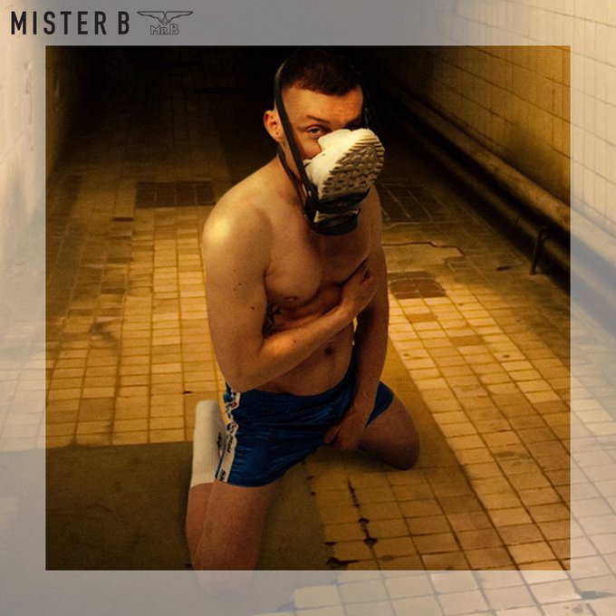The Mister B Leather Sneaker Face Harness…
For the serious sniffer. 

Get your nose right in there and