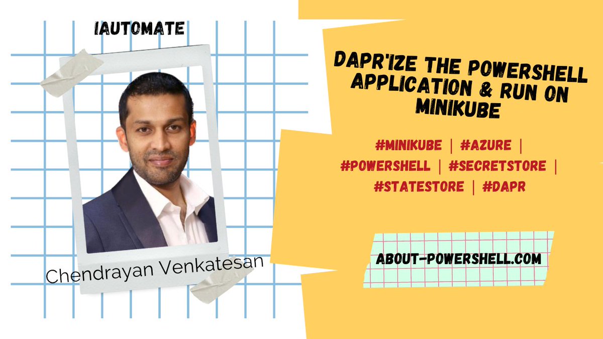 #Dapr secret store component demonstration using Minikube with a #PowerShell app 

youtu.be/zTp6Aj-2LJI
#AzureKeyVault #SecretStore #Dapr #PowerShell #Microservices #Minikube #Pode #PSHTML