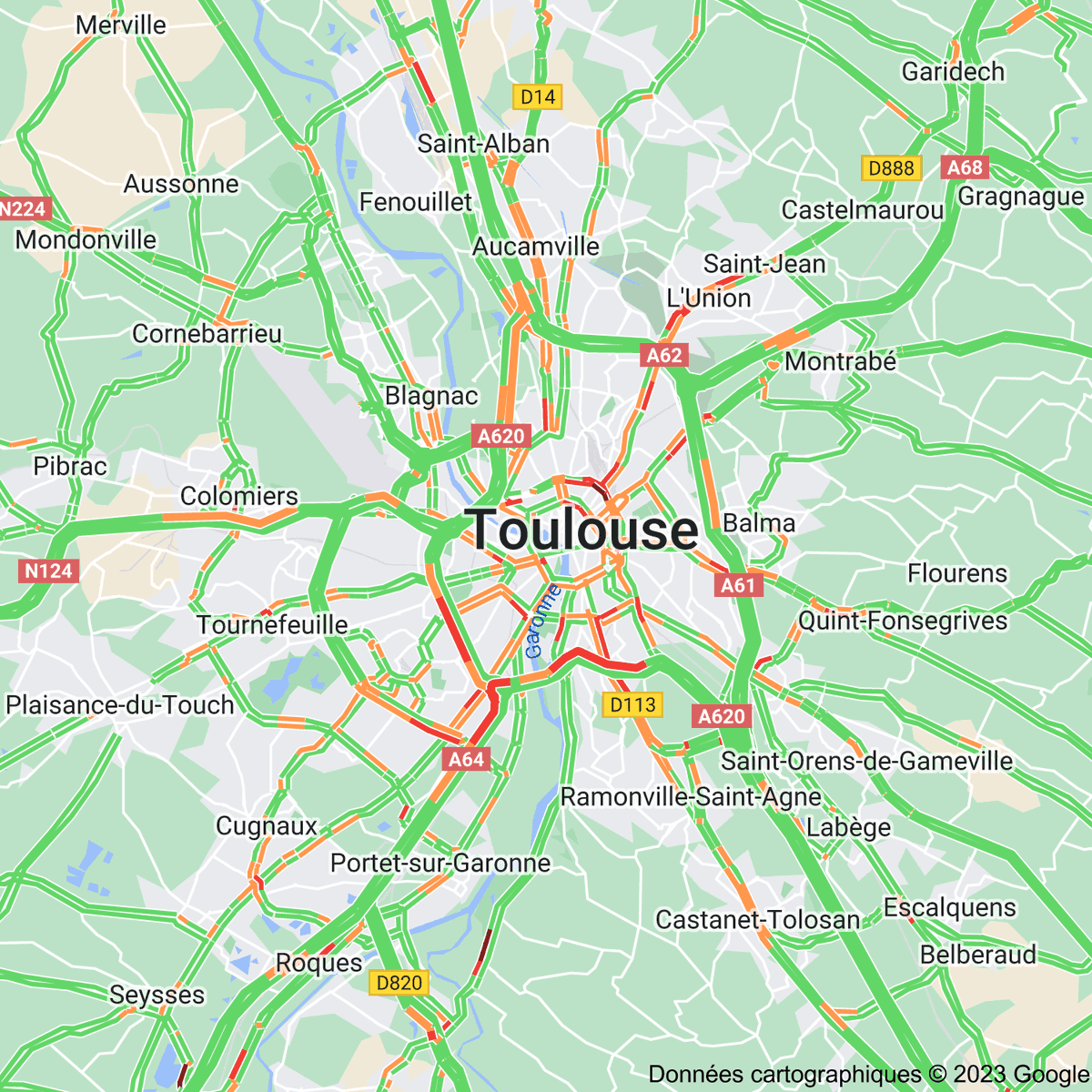 [FLASH 19:10] Trafic à Toulouse toulousetrafic.com #Toulouse #ToulousePeriph #InfoTrafic
