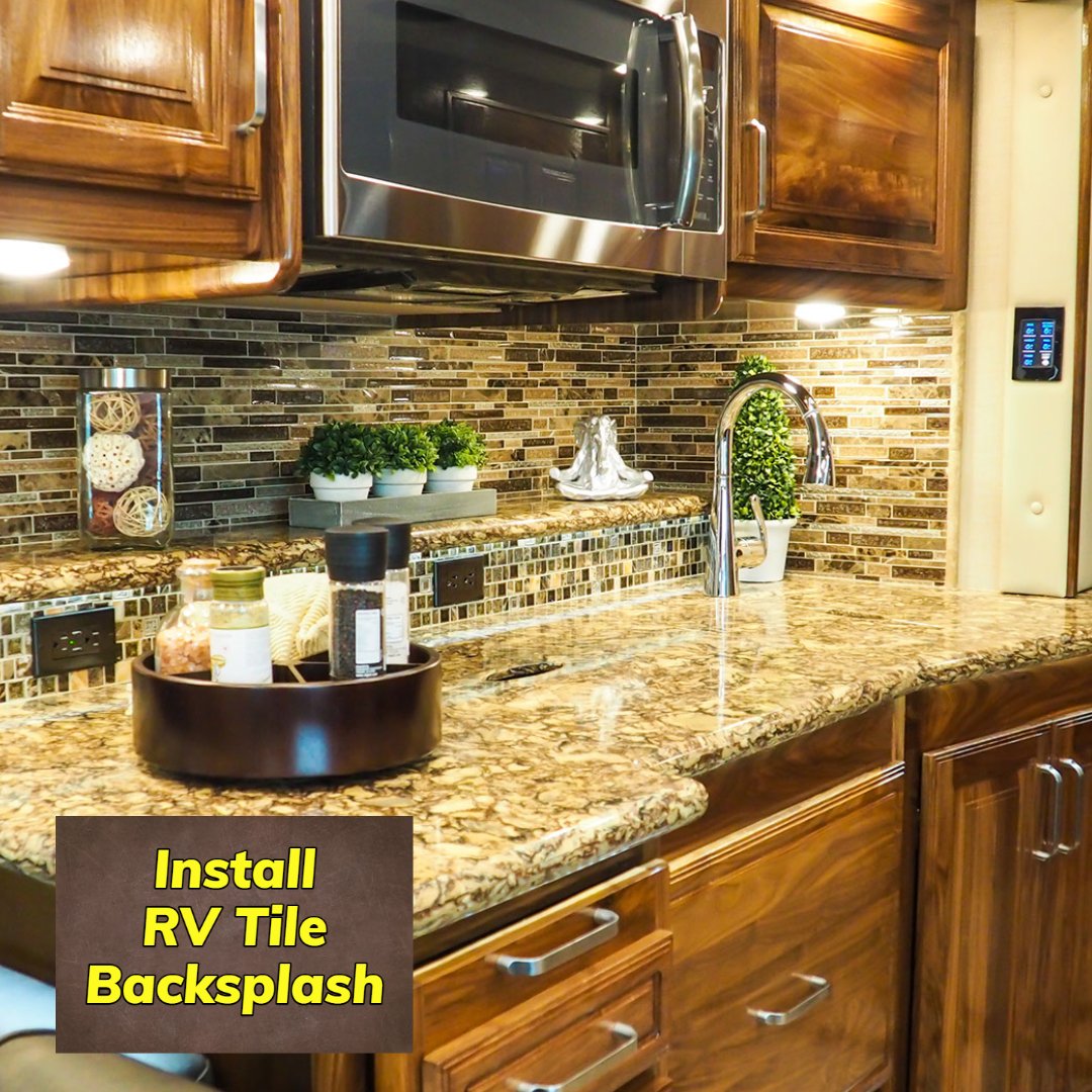 AboutRving's tweet photo. Installing a tile backsplash in an RV will upgrade the kitchen and add a touch of style. Step-by-step instructions and tips are included: https://t.co/TzfAbhRjnF #rvtilebacksplash #camping #rv #rvlifestyle #RVingtips #RVingadventures #RVingdestinations https://t.co/S8fRNhYvVP