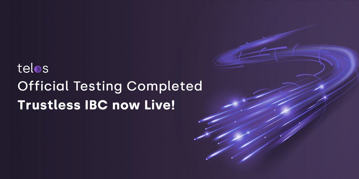 HelloTelos's tweet photo. 🧵 1/ History is Made! ⚡️

With the amazing contribution from @Network_UX and @AntelopeIO. Telos has officially integrated Trustless IBC! 

Our TF CEO @The_JUDii completed the FIRST Telos transaction by sending 10 EOS to Telos Native:

🔒Lock TX
https://t.co/0EKatFD7HM https://t.co/shhQlAJrFX