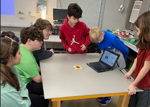 RHTASTEMgrade4's tweet photo. Thank you @RHTAGRADE8STEM for being a wonderful audience! Our 4th graders presented their Storyjumper Field Guides as their final products. These demonstrated all their evidence collected through our project on how we see change over time! Great work! @NRCSStem @NRCSRangers @OSLN https://t.co/j2bpKlIztu
