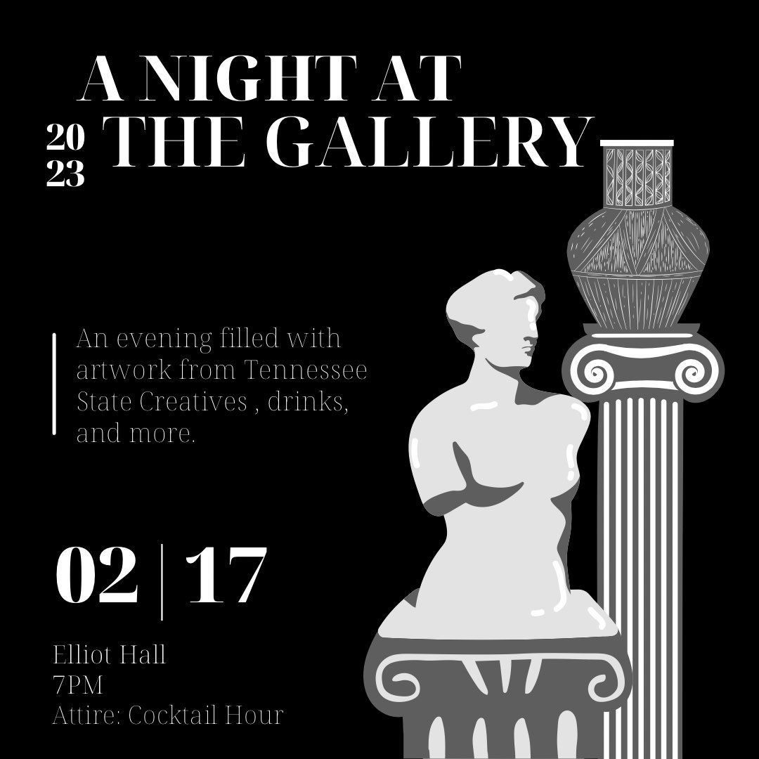 mayacreee's tweet photo. not a prom OR ball but…..y’all like art??? 
Hosted by @sidstennstate 💕🧡
02.17 @ Elliot Hall 7pm 
COCKTAIL ATTIRE …see you there?😍 https://t.co/9YJINGUHIS