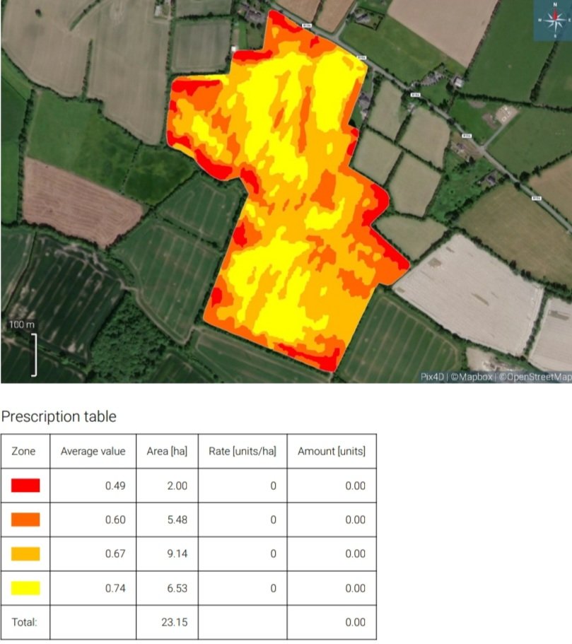 1st day out mapping Oilseed Rape for variable rate Nitrogen application. We can see significant variation across the zones. Contact us for more information. #variableratemapping #farmingireland #oilseedrape #OSR @GrowersGrain @TeagascCrops @AgrilandIreland @farmersjournal