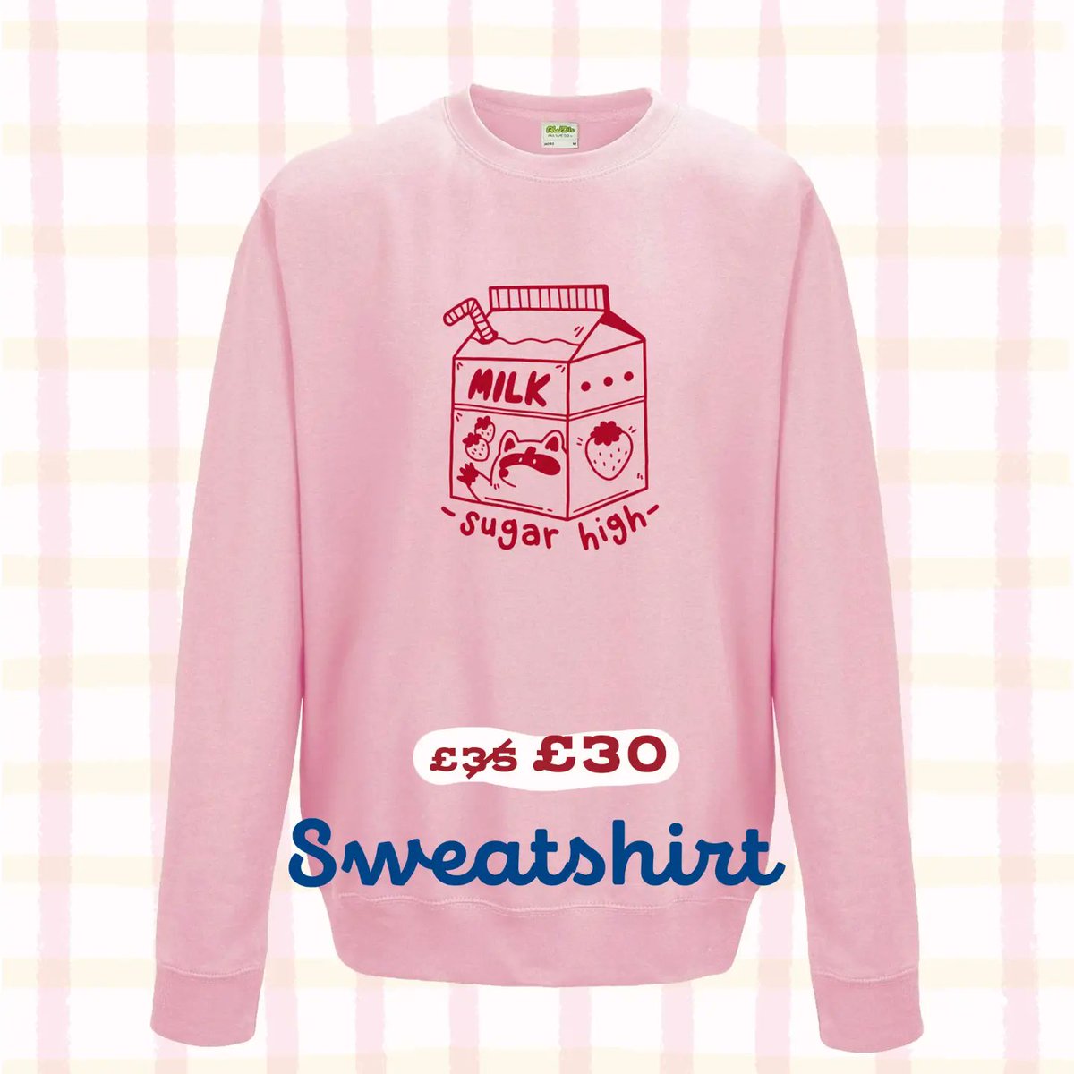 It's sugar time! Preorders for the new T-shirt and Sweatshirt are now open! 🍓✨
