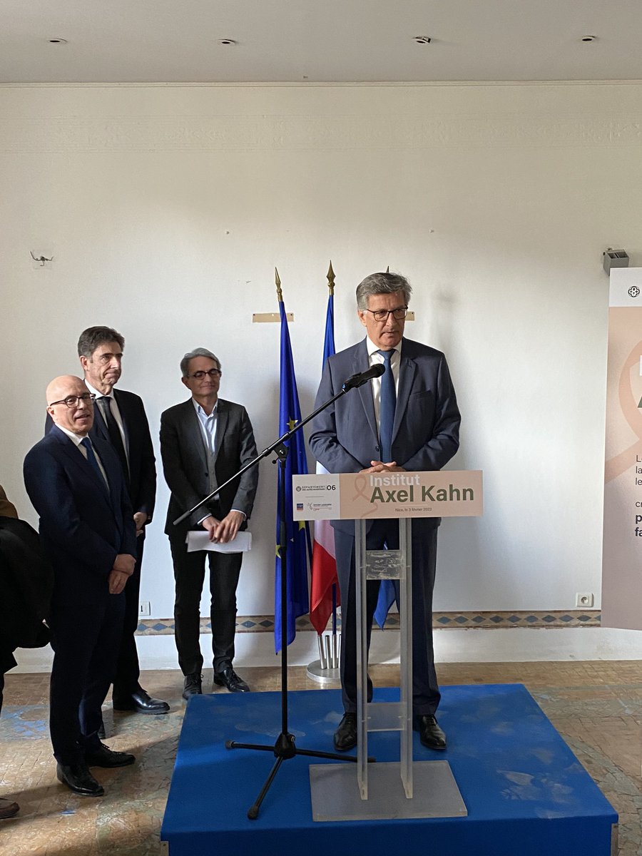 nabed06's tweet photo. Le département des @AlpesMaritimes @Lacassagne_Nice @LCancer06 ont posé la 1ere pierre du futur institut Axel-Kahn à Nice, (ex clinique Mozart) lieu unique et inédit en France dans l’accompagnement des malades et des familles touchés par le cancer. #AxelKahn #IAK #cancer #Nice06 https://t.co/8OtTY6ovhg