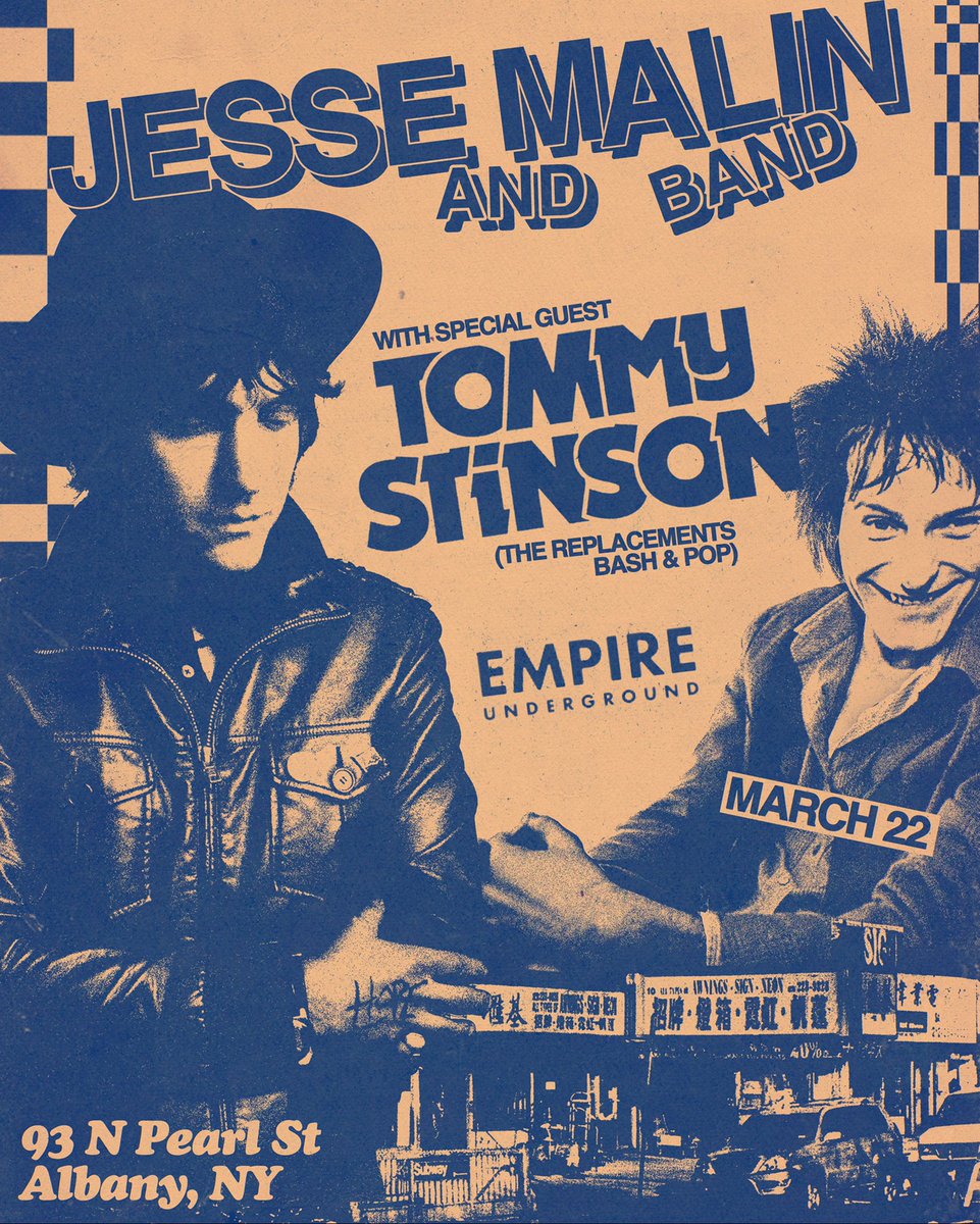Excited to be back upstate in Albany soon, at the <a href="/EmpireLive518/">Empire Live/Empire Underground</a> with my friend the great <a href="/TommyStinson/">Tommy Stinson</a> from <a href="/TheReplacements/">The Replacements</a> and <a href="/bashnpop/">Bash & Pop</a> joining me. 

Tickets available at:
 
ticketmaster.com/event/30005E41…