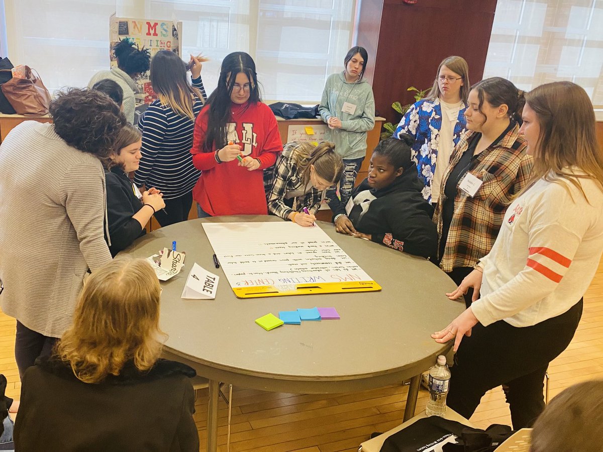 NMS_MCS's tweet photo. Titans at Ball State for the Peer Tutoring Writing Expo!  Good writing has and will always change the world!  Check out more opportunities for our Titan Writers!  #mcs #northsidetitans https://t.co/vY6WQSWGqk