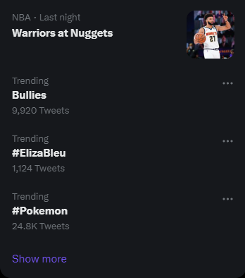 Giratiboo's tweet photo. #FreeYellowFlash #FreeDefango #FreeBluey #FreeBrittanyVenti #FreeEveryone #CancelTwitterBlue #CancelTwitterBleu @elonmusk @twitterSafety seeing this trend is good. though im sure its actually at a higher number since twitter wants to squash this. https://t.co/dDHxQaLPd5
