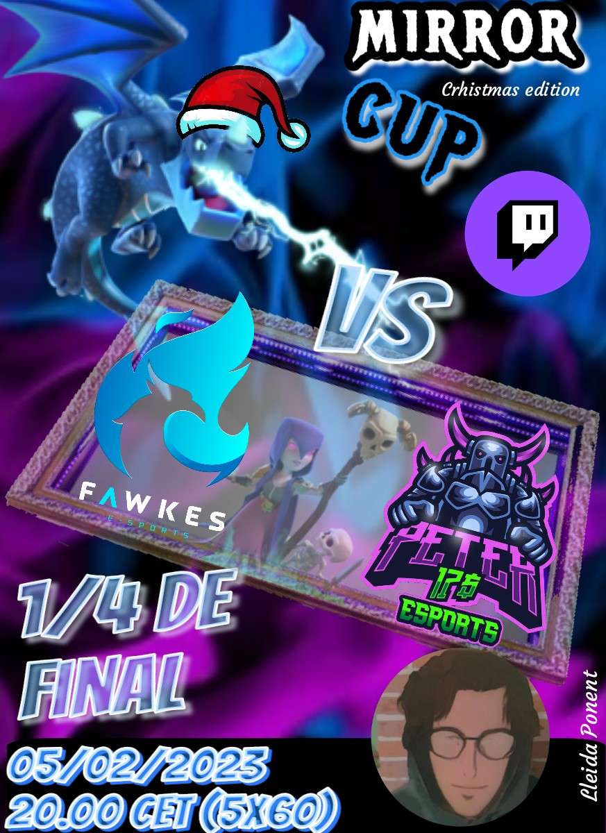 1/4 de final! Domingo a las 20.00h vuelve <a href="/manqueton/">Manqueton</a>  y el lunes a las 2.00h de la madrugada , última guerra de esta ronda, con <a href="/JACKYGAMER10/">JACKY_GAMER</a>. ¿Cúal de estos grandes equipos pasará a la semi final?  <a href="/FawkesSport/">Fawkes E-sport</a>  <a href="/CocPeter17/">Peter17$Family_coc</a> @AlphaMxEsport o <a href="/BlackMafiaCoC/">Black Mafia</a>