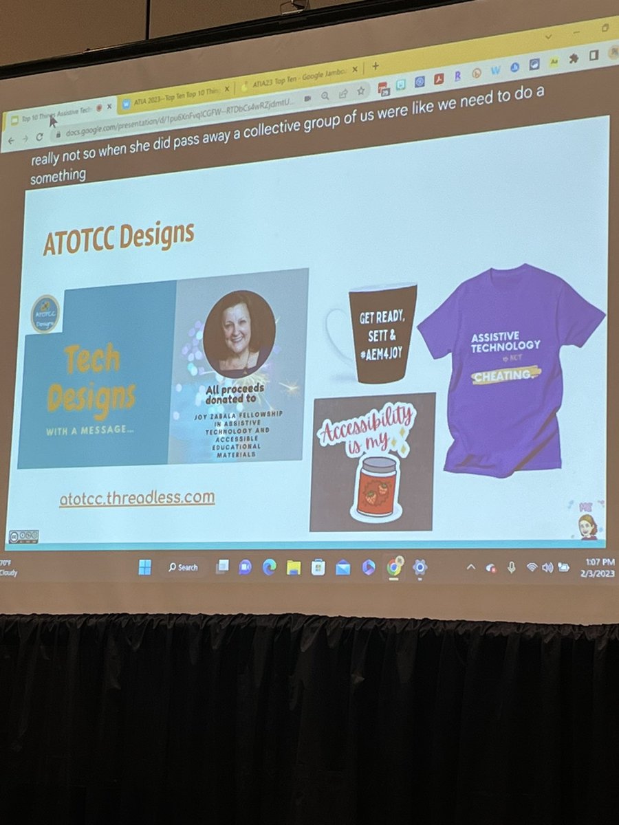 RachelH872's tweet photo. There is NOTHING better than learning from the fabulous duo of @JudithSchoonov3 and @wernedat. The amount of genius in this room brings me JOY! Thank you for carrying on the important work of #JoyZabala #ATIA23 #ATIACon https://t.co/RyE85pXnNO