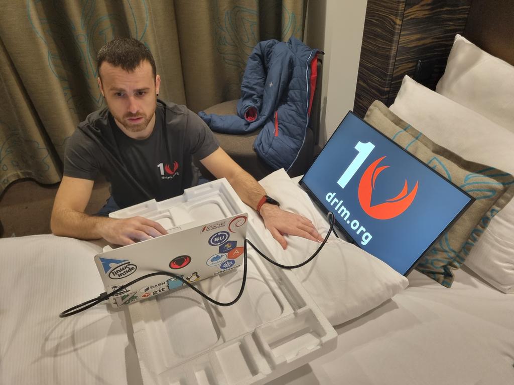 KrbuRuben's tweet photo. Little check, before beers. #FOSDEM2023 stand! #opensource #GNU #Linux #relaxandrecover #security #backup https://t.co/5Jkm3n2hSg