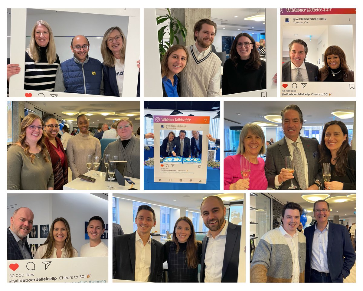 wildlaw's tweet image. On February 1st, members of the firm came together to celebrate its 30 years of growth and success. We want to thank our friends and clients for the incredible support over the past three decades. Cheers to 30! #30thAnniversary #torontolawfirm #corporatelaw