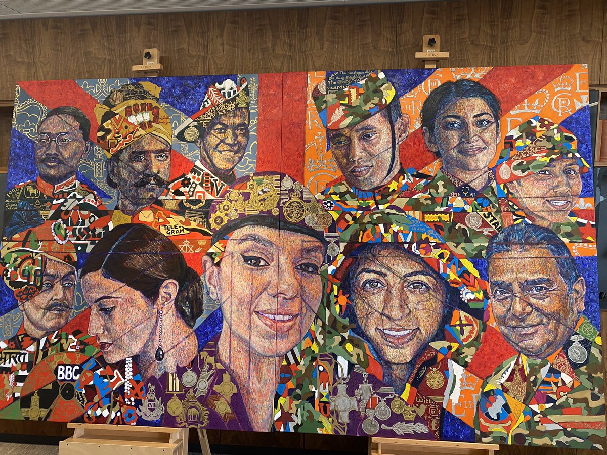 ammanibash's tweet photo. Little me on a painting 😳 Exploring relationships past &amp; present between the #BritishArmy and #SouthAsian communities,  @aminaartansari was commissioned by @Army_Engagement to portrait historic &amp; current figures and tell their stories to celebrate their contribution to the Army https://t.co/8jYZRrFC9F