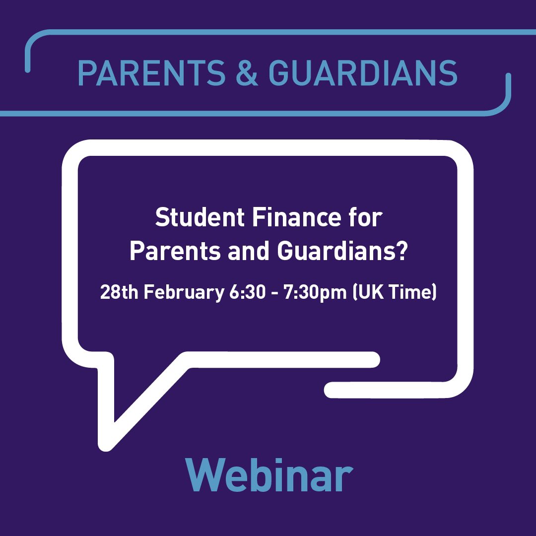 Sing up for our free Parents and Guardians Webinars 💻  
 
They provide on information, advice and guidance to families who are looking to understand and become more accustomed to the world of Higher Education. 🌍
 
This session is open to all! Sign up at: gck.fm/fypee