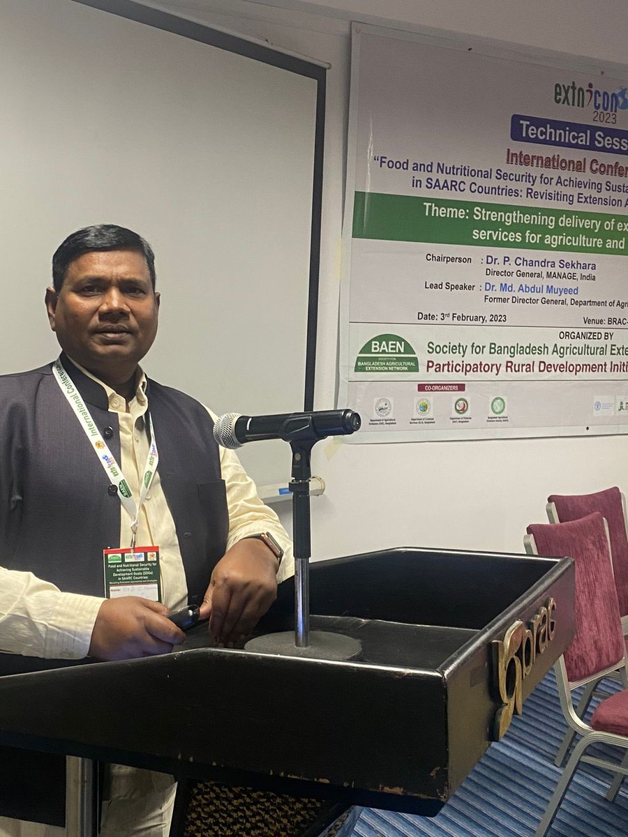 आज दिनांक 03/02/23 को BRAC-CDM, Dhaka में International Conference For Food and Nutritional Security for Achieving Sustainable Development Goals (SDGs) in SAARC Countries को संबोधित किया ।