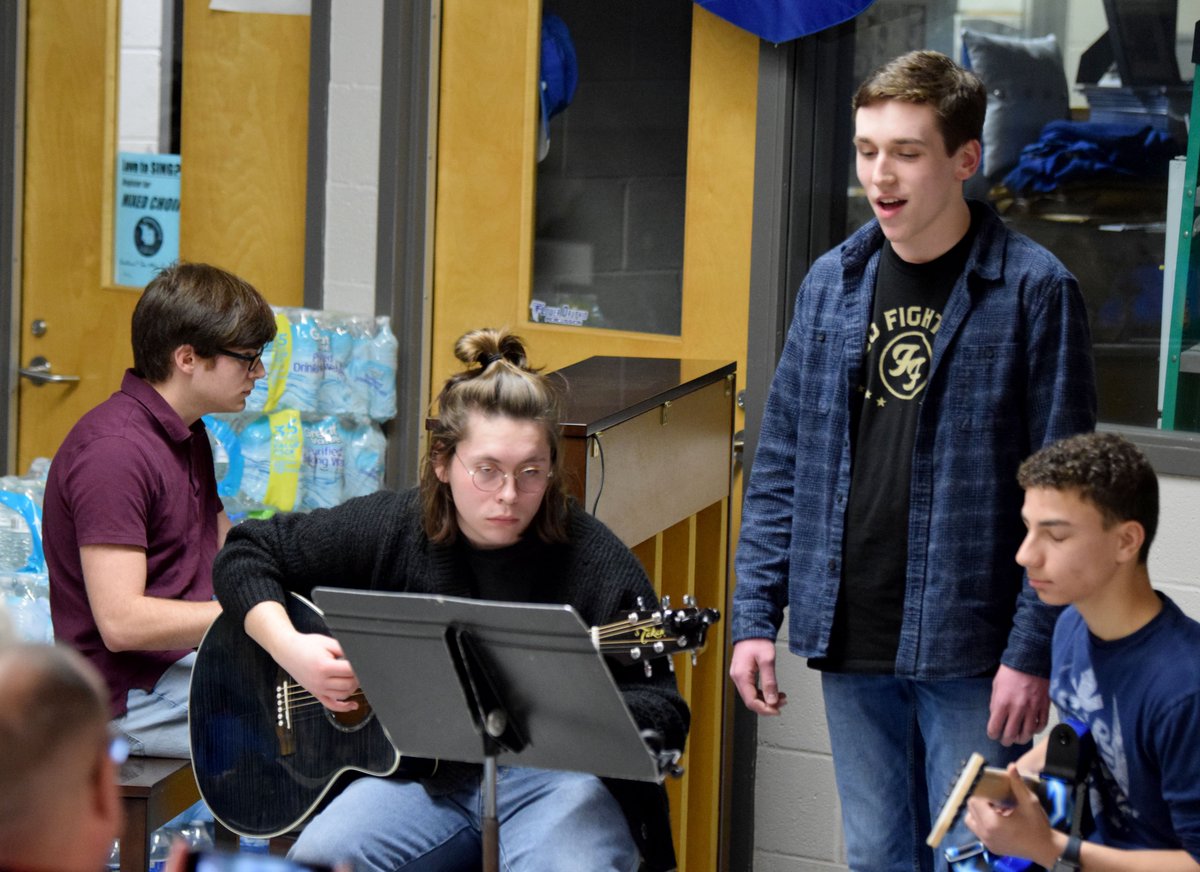 Tri-M Music Honor Society held their coffeehouse recital last night with performances ranging from opera to classical to show tunes to pop-punk. Thank you all for sharing your talents! #OnwardFalcons