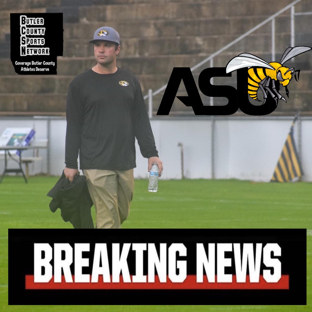 Butler County Sports Network (@butlercosn) on Twitter photo BREAKING NEWS: After 1 season at the helm of <a href="/GreenvilleFB/">Greenville Football</a>, Coach Patrick Browning has accepted the QB Coach and pass game coordinator position at Alabama State University.
Good luck Coach Browning!
@ASUHornetNation <a href="/coachpsb/">Patrick Browning</a> BREAKING NEWS: After 1 season at the helm of <a href="/GreenvilleFB/">Greenville Football</a>, Coach Patrick Browning has accepted the QB Coach and pass game coordinator position at Alabama State University.
Good luck Coach Browning!
@ASUHornetNation <a href="/coachpsb/">Patrick Browning</a>