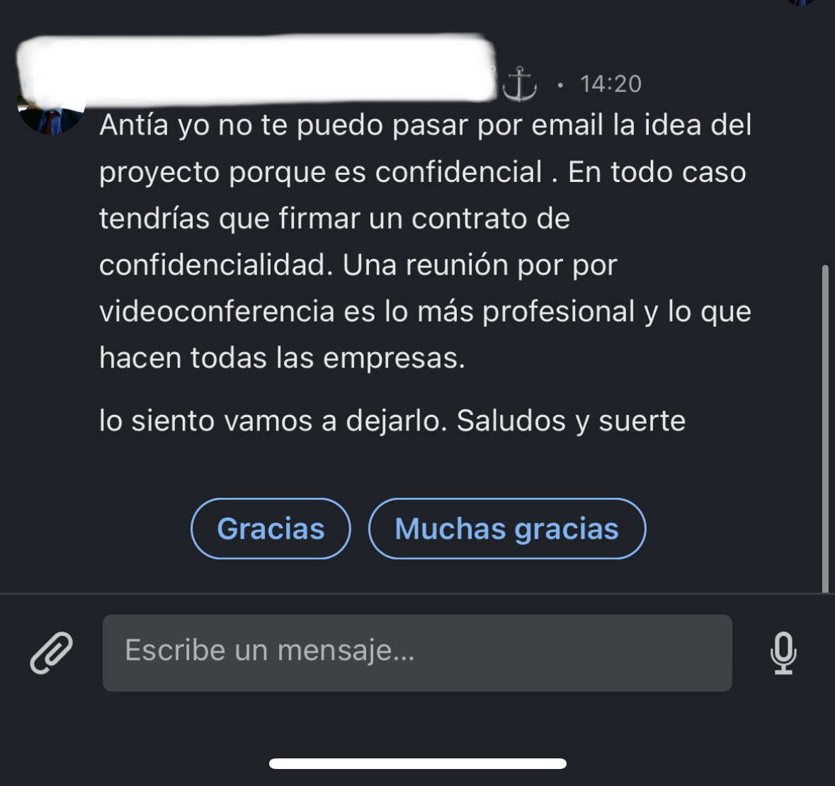 FemmeFachal's tweet photo. Xa van varias veces que me acontece algo así en LinkdIn. Falta de transparencia, imposición de horarios e o peor de todo, que me fale de profesionalidade un señor que emprega emojis durante un proceso de posible contratación. Xa dubido se son eu a esixente ou eles os gilipollas. https://t.co/fA7eYlv4yY