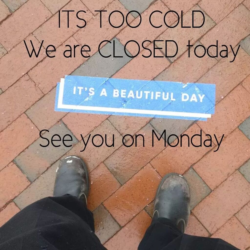 It's too cold today. We are closed.
No film drop offs, no walk ins.
Sorry.
See you Monday. instagr.am/p/CoM-DfcumrV/