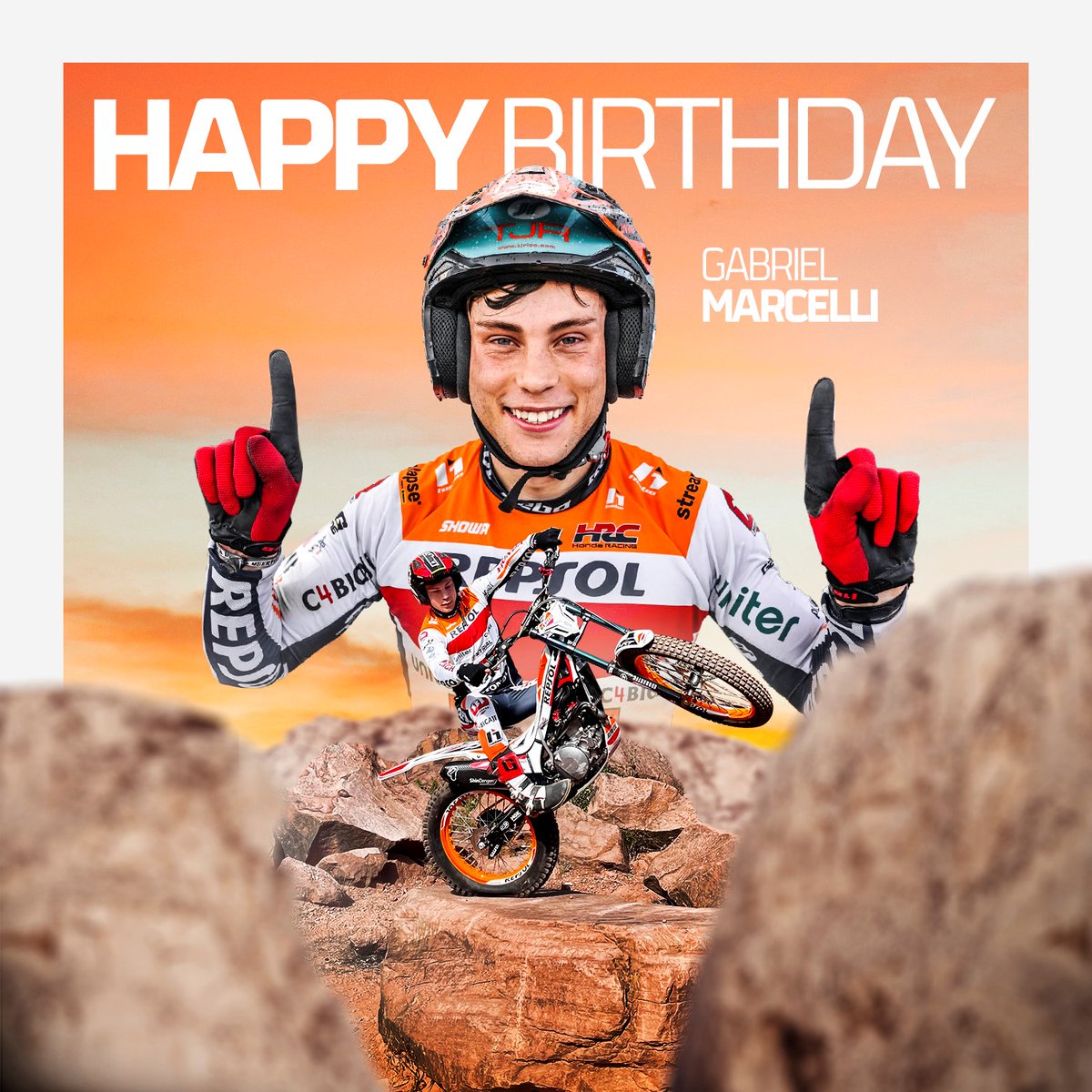 ¡Felices 23, <a href="/GgMarcelli/">Gabriel Marcelli</a>!🥳

Happy birthday, <a href="/GgMarcelli/">Gabriel Marcelli</a>!🎂

#GabriMarcelli
#FelizCumpleaños
#HappyBirthday
#HB
#EquipoRepsolHonda
#RepsolHondaTeam