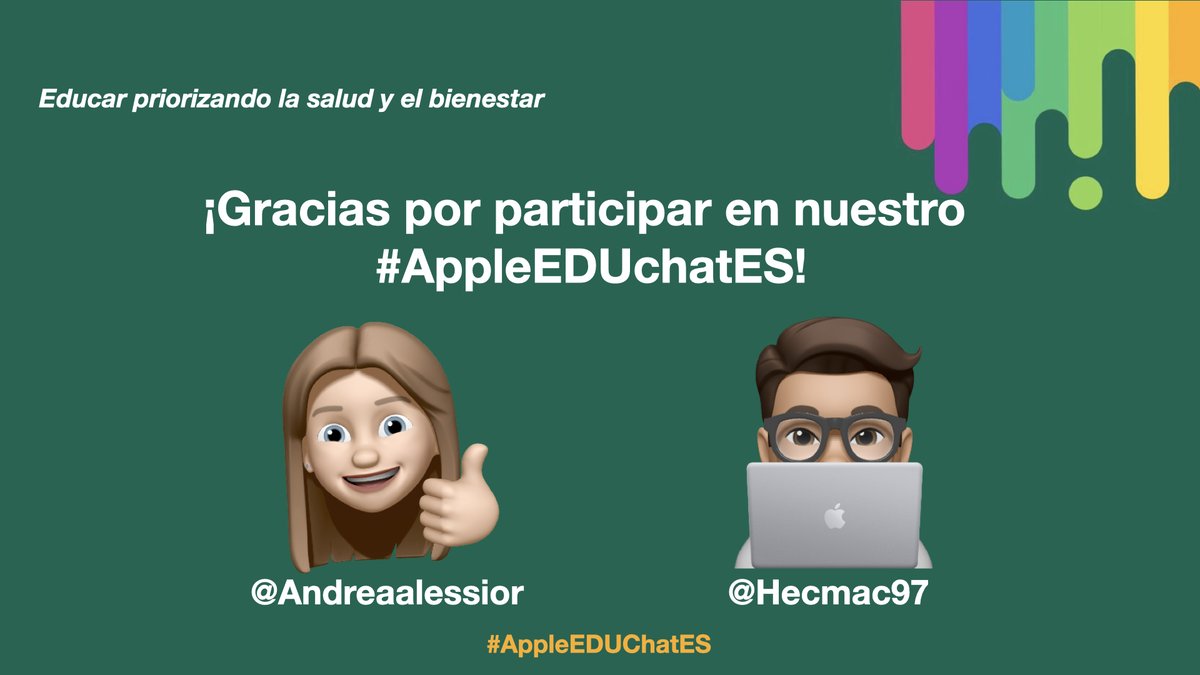 LearningDC_'s tweet photo. Gracias a todos por participar en el #AppleEDUchatES de hoy, en especial a nuestros increíbles anfitriones @andreaalessior  y @hecmac97 quienes hicieron un estupendo trabajo liderando la conversación de hoy. 👏👏👏 https://t.co/FfwqOeOy88