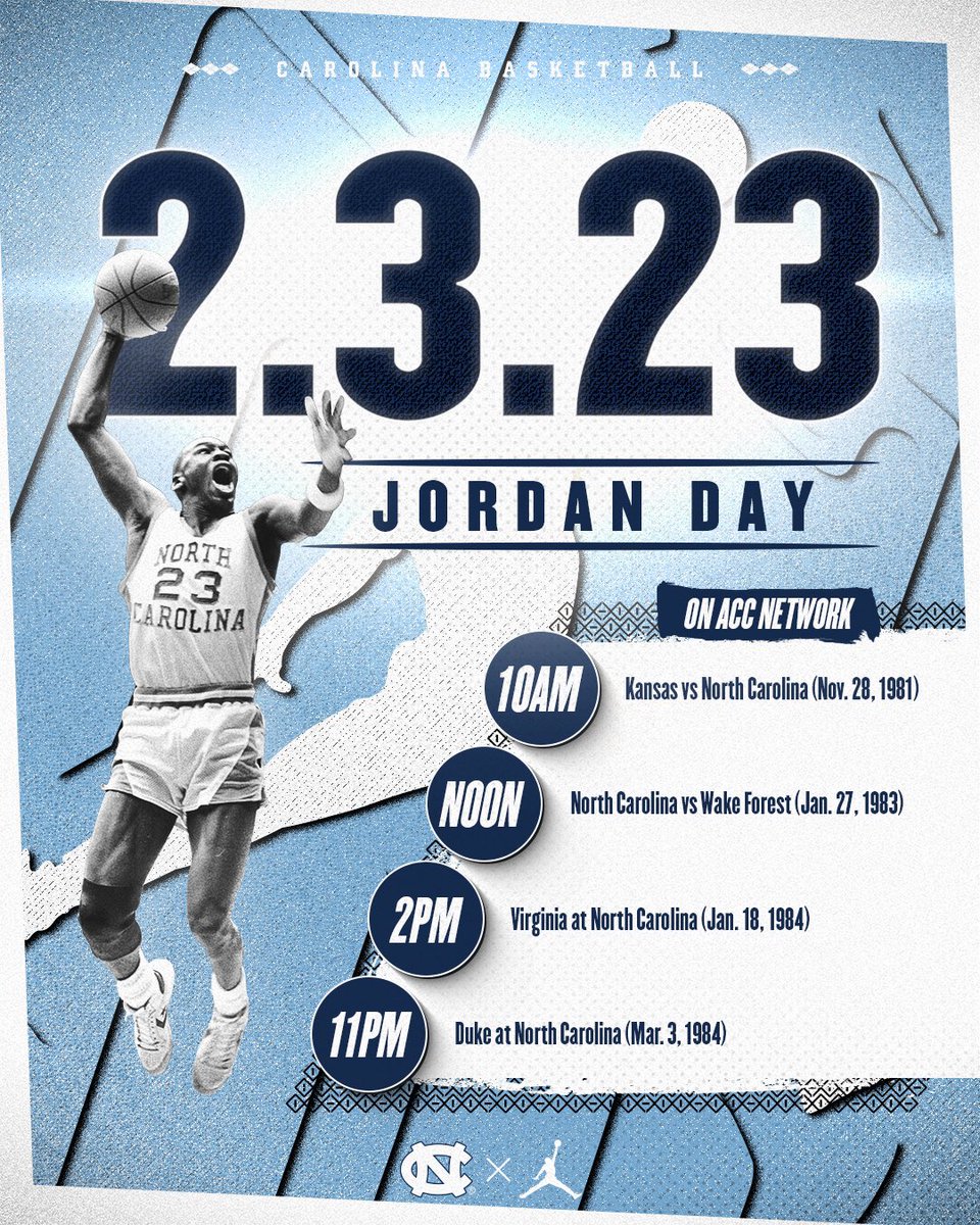 UNC_Basketball's tweet image. Jordan Day.

Watch these classics and more MJ content across @espn platforms today 🙌