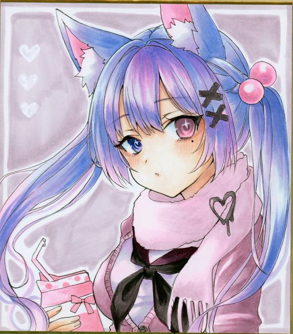 創作・ツインテケモ耳ちゃん
#絵描きさんと繋がりたい 