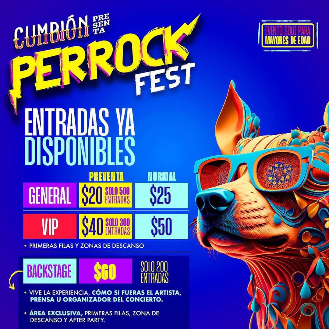 Este 11/03 Club La Campiña #UIO <a href="/fiestaCumbion/">Lafiestadelcumbion</a> presenta '#PerrockFest' 
🇪🇸 <a href="/MuerdoMusica/">MUERDO</a> 🇦🇷 <a href="/Gustavocordera/">Gustavo Cordera</a> 🇨🇴 <a href="/dinamitaonline/">Sonora Dinamita</a> 🇪🇨 <a href="/Tierra_Canela/">Tierra Canela</a> 🇪🇨<a href="/AlvaroBermeoG/">Alvaro Andrés Bermeo</a> 🇪🇨<a href="/swingoriginal/">Swing Original Monks</a> 🇪🇨 <a href="/Spiritualsoy/">spiritualsoy@gmail.com</a> 🇪🇨 #FlixPussyCola y más en VIVO!

Tickets en <a href="/meet2go/">meet2go</a> ---> meet2go.com/ev/perrockfest/