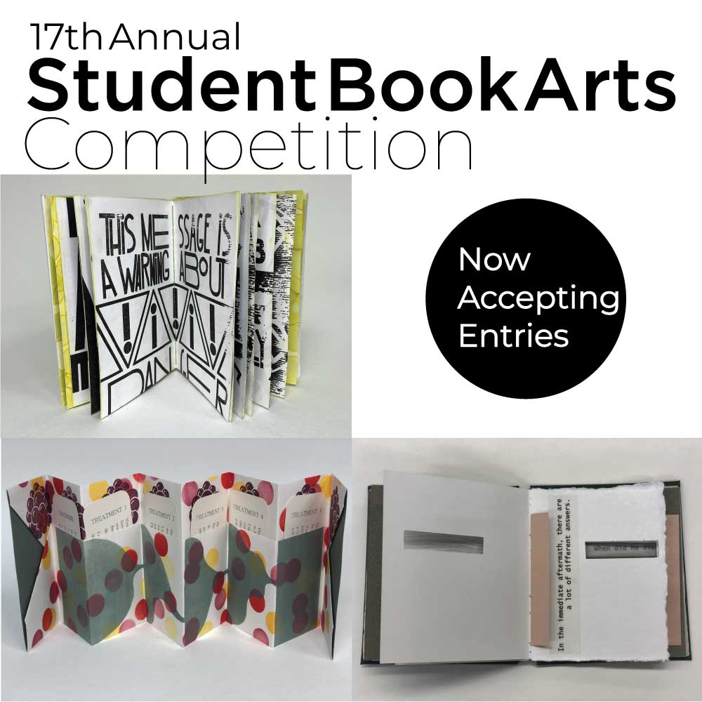 UCFSCUA's tweet photo. Call for Entries: The 17th Annual #StudentBookArts Competition is now accepting books made by currently enrolled #UCF and #RollinsCollege students. Deadline is May 2, 2023. For more information: https://t.co/waMn1DJLen

#ucflibrary #studentbookarts #bookbinding https://t.co/wiUNx4kwnE