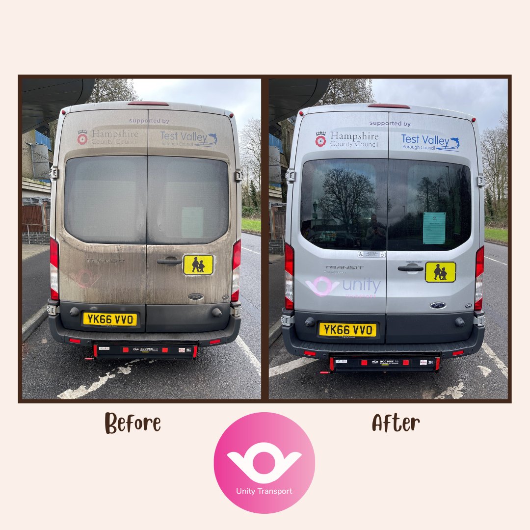 UnityOnline_'s tweet photo. Before and after photos of Unity's minibus.

Unity's Community Driver keeps all the vehicles looking clean and smelling fresh ready for the trips during the week!

For more information on Unity Transport, please visit https://t.co/mGjVyF5gee

#UnityTransport #Minibushire #TVBC https://t.co/ruoPxLfdmd