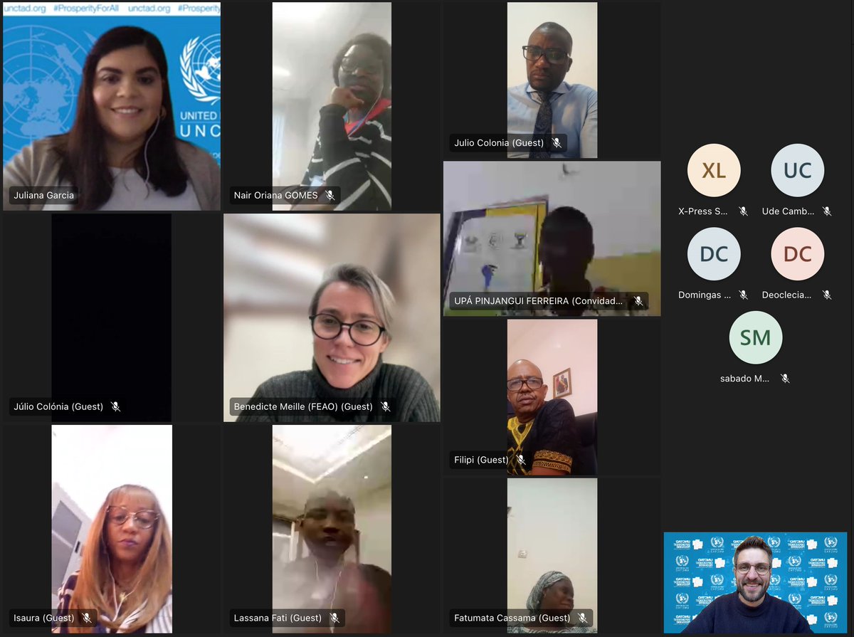 UNCTAD_TLB's tweet photo. Welcome #GuineaBissau's #TradeFacilitation Committee to the @ecowas_cedeao Online Empowerment  Training Programme for #NTFCs
 
Delivered by  @UNCTAD under the #Trade Facilitation West #African Programme, implemented by  @WorldBank &amp;  @giz_gmbh

https://t.co/T3fz5TlNWM
@wto #tfa https://t.co/DrWJxSym9Q