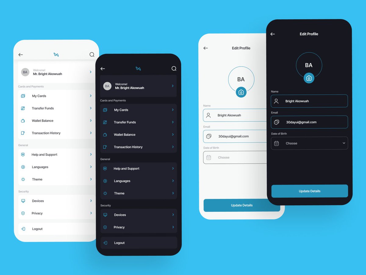 BrightAkowuah_'s tweet image. Day 3/30 - Settings and Profile UI page design.  #30DayUIChallenge #uiuxdesign #UI #uiux #MobileApp #uxdesign 
@_vargaalex