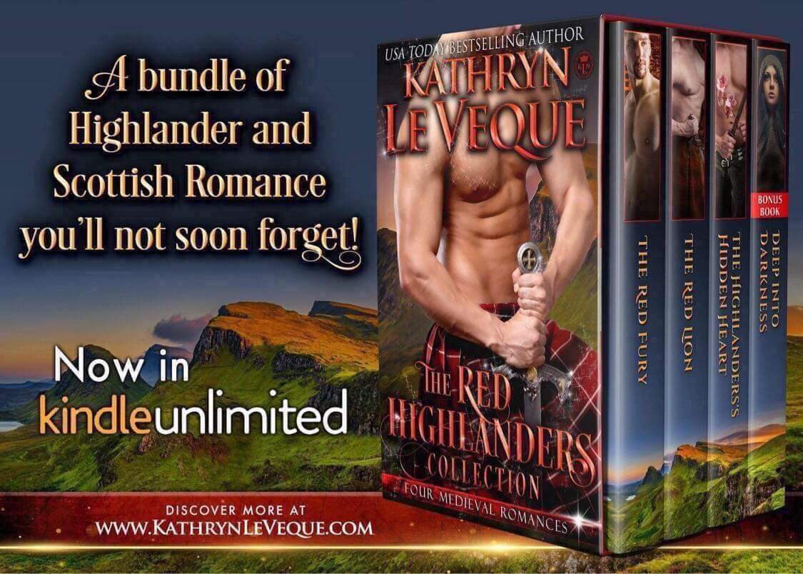 **99 cents or Read in Kindle Unlimited** The Red Highlanders Collection: A Scottish Medieval Romance Collection by Kathryn Le Veque 

Amazon: amzn.to/3zEZIWW

#scottishromance #medievalromance #historicalromance #kindleunlimited #kathrynleveque