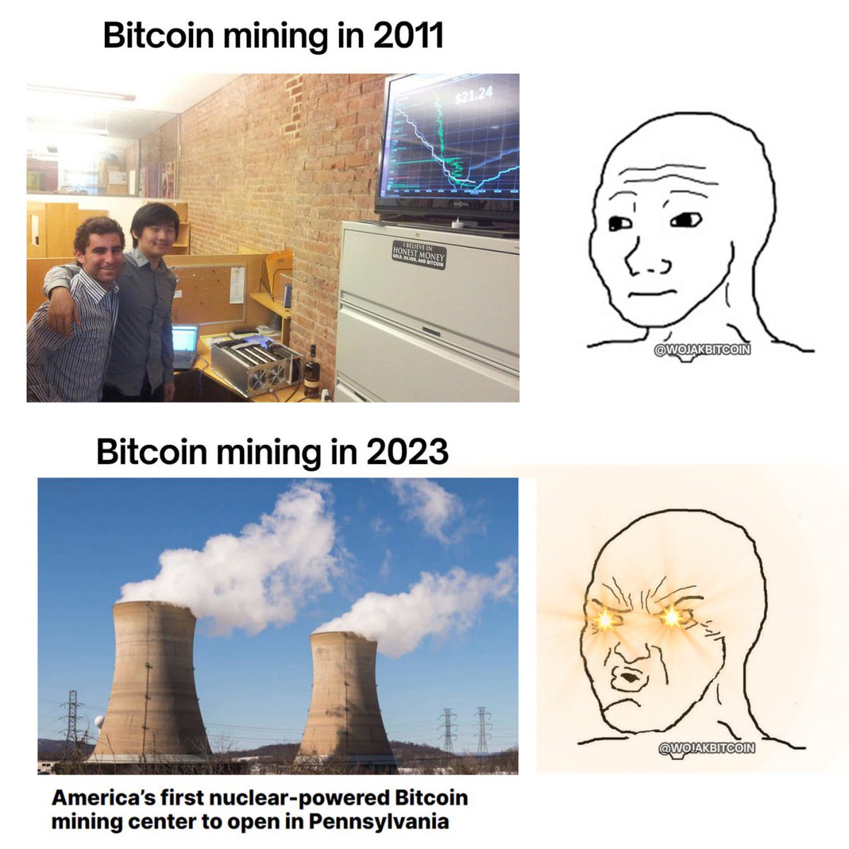 Credit @wojakbitcoin probably my favorite meme of all time! #Bitcoin