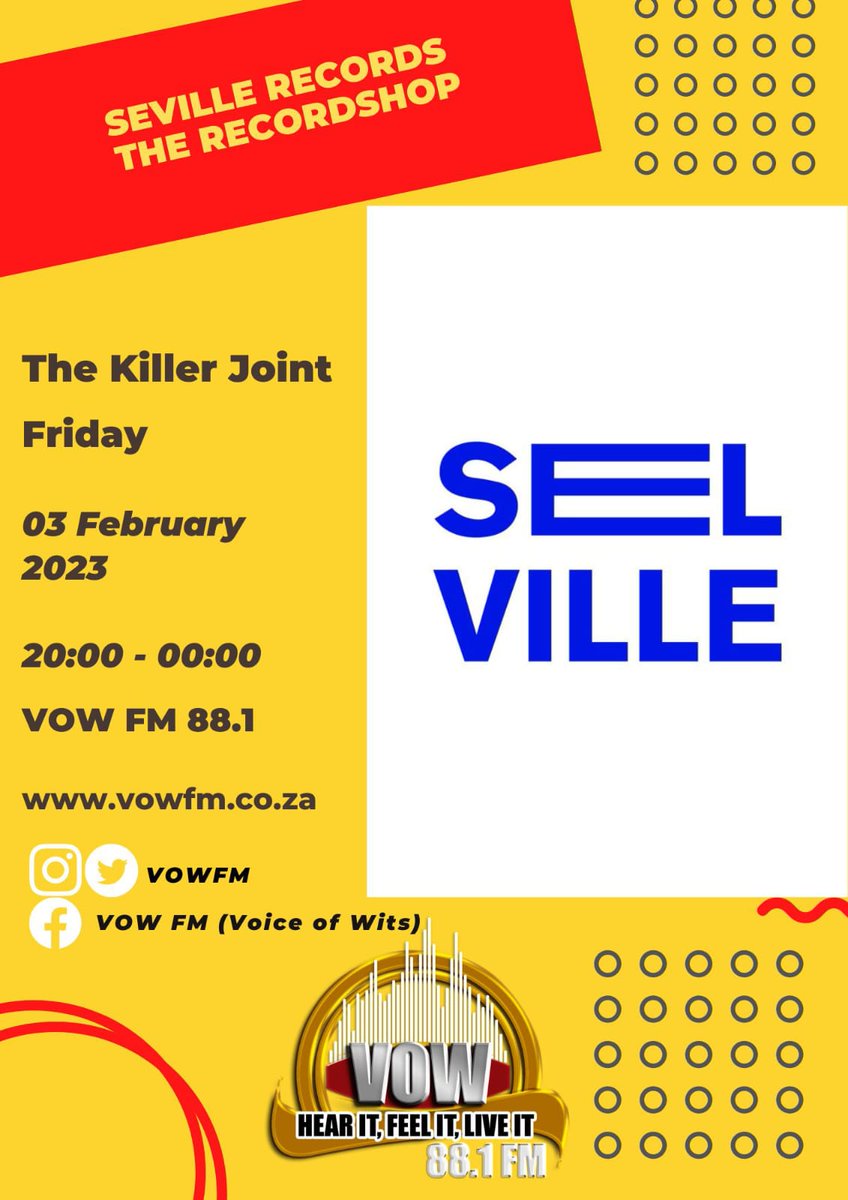 RealDjSonyce's tweet photo. It's Friday and let's all please meet on the radio with #TheKillerJoint rocking you from 8pm till midnight only on @vowfm . Music served by @LangerrrSA @SelvilleRecords @mlar and @TheBang https://t.co/fUNjWtFomI
