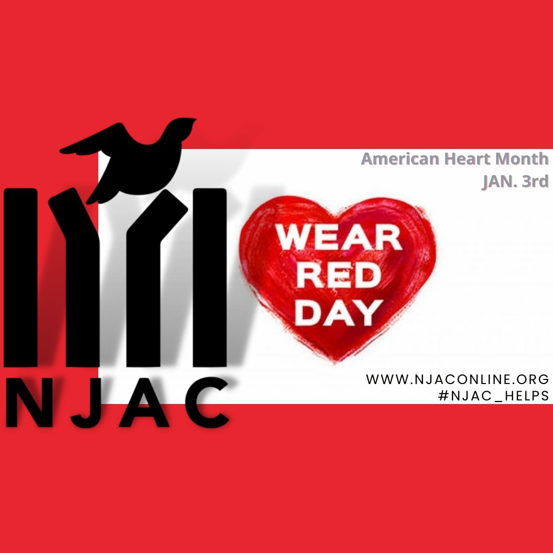NJAC wears RED!!!

 americanheartmonth hearthealth heartmonth heartdiseaseawareness hearthealthmonth newjersey njac helps